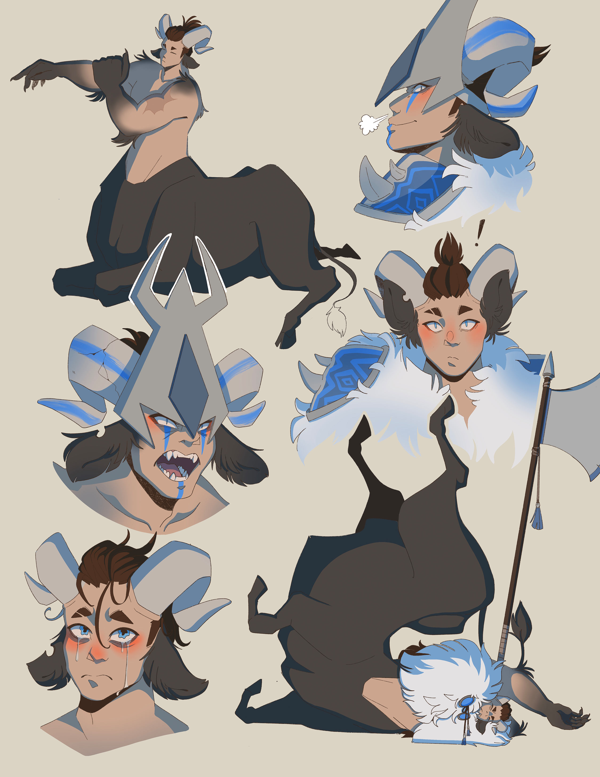Character expression and pose sheet